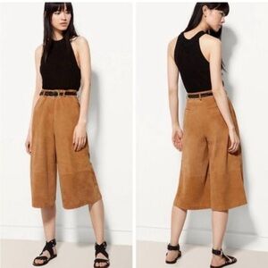 Massimo Dutti Camel Wide-Leg Culotte
